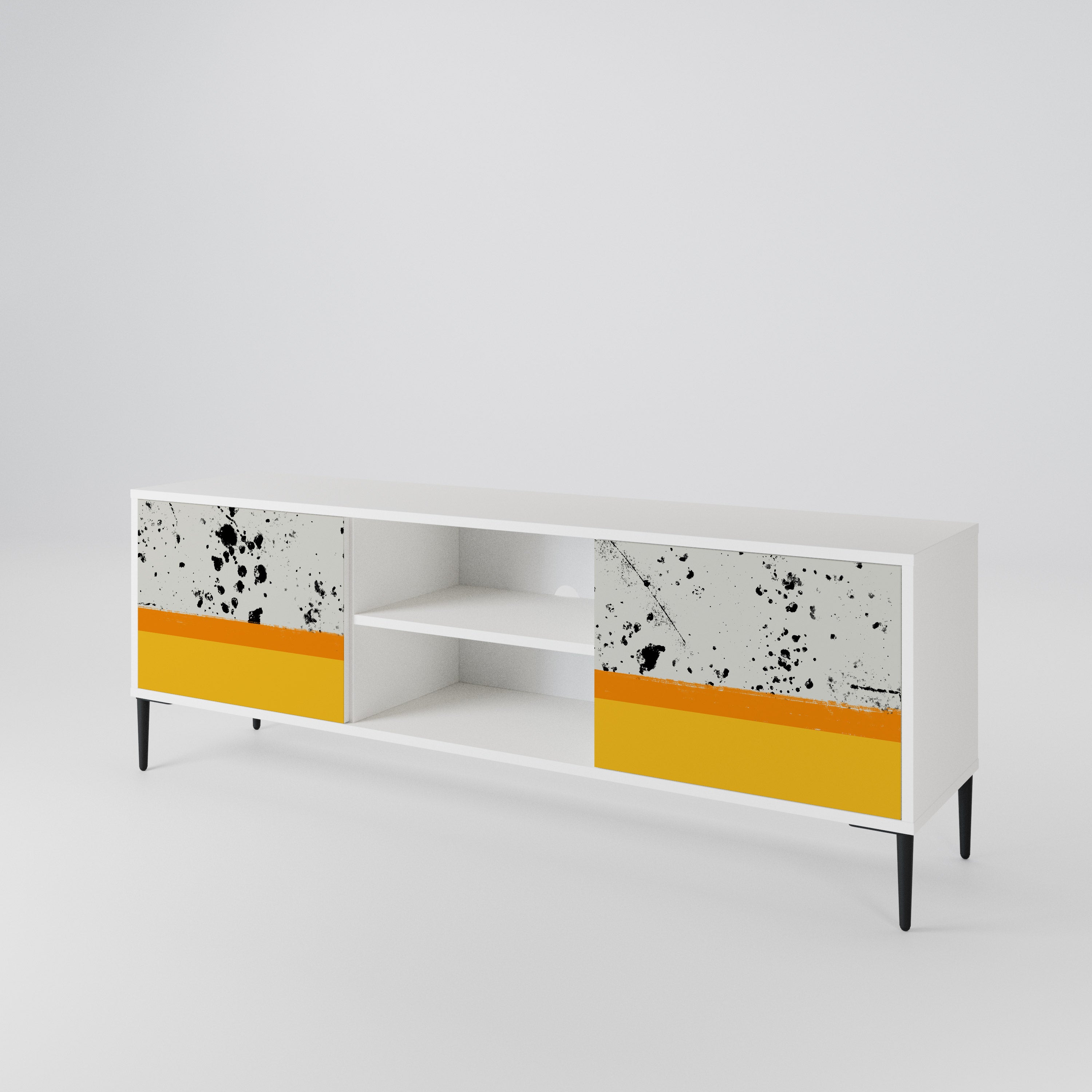 DYED BY ORANGE Mueble de TV de 2 Puertas
