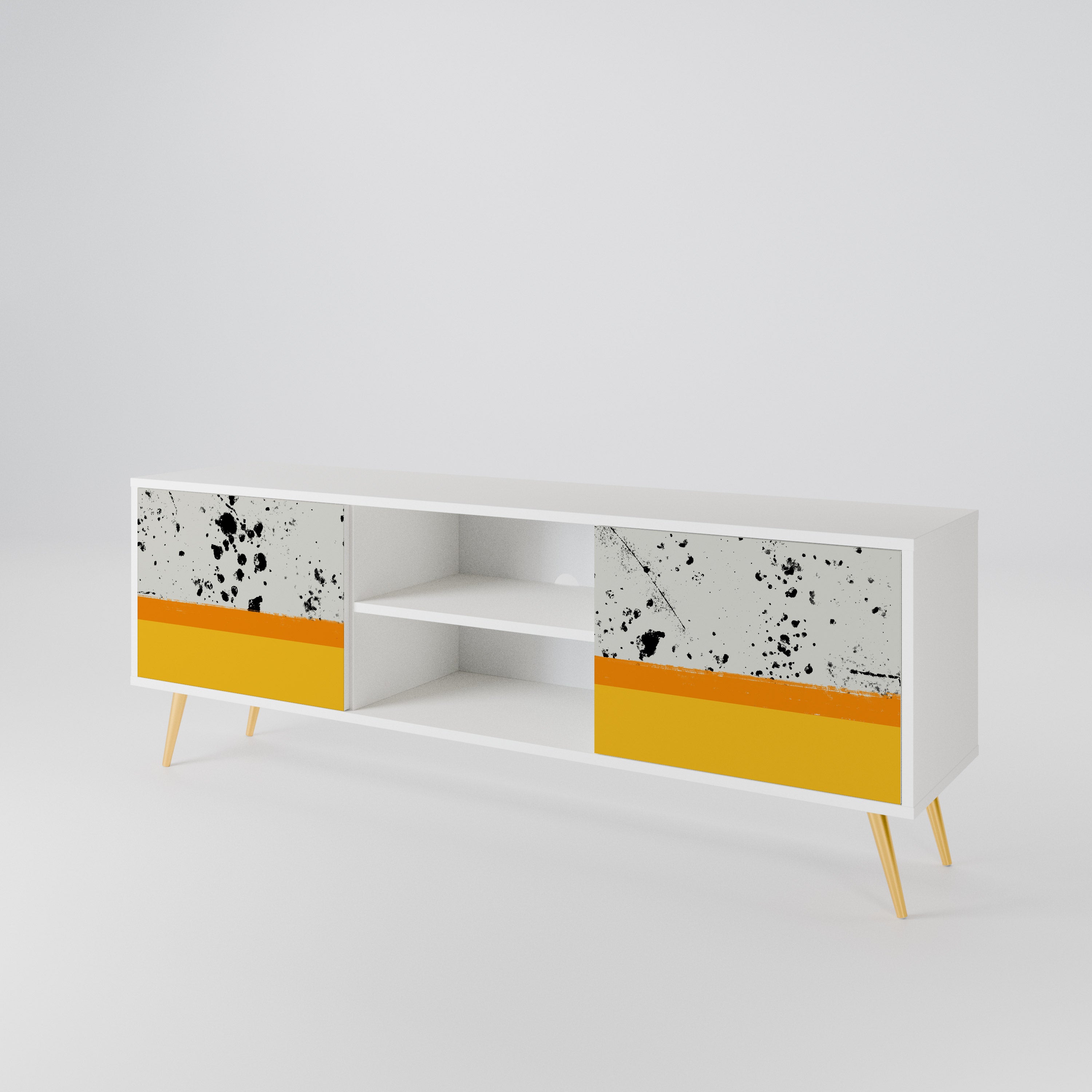DYED BY ORANGE Mueble de TV de 2 Puertas