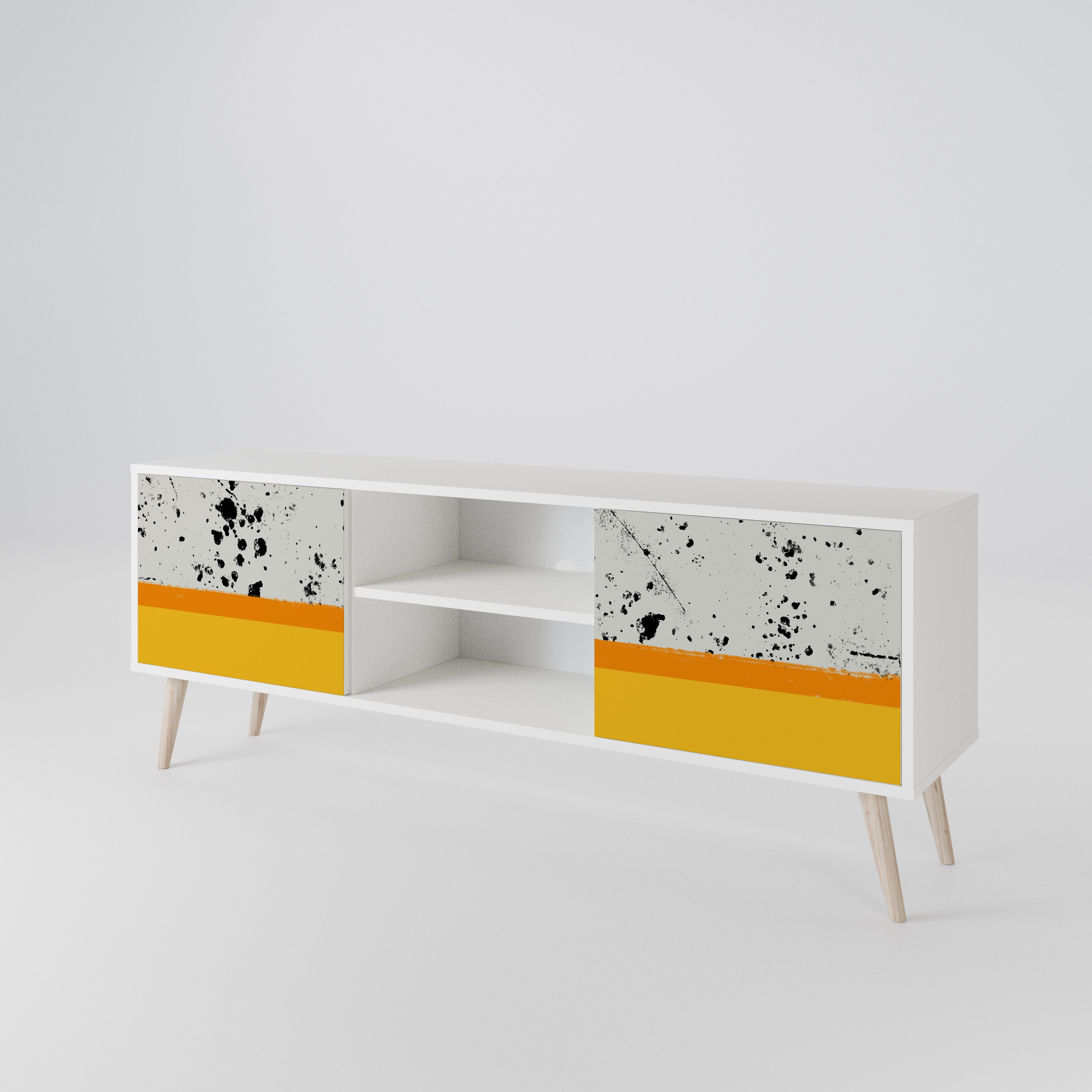 DYED BY ORANGE Mueble de TV de 2 Puertas