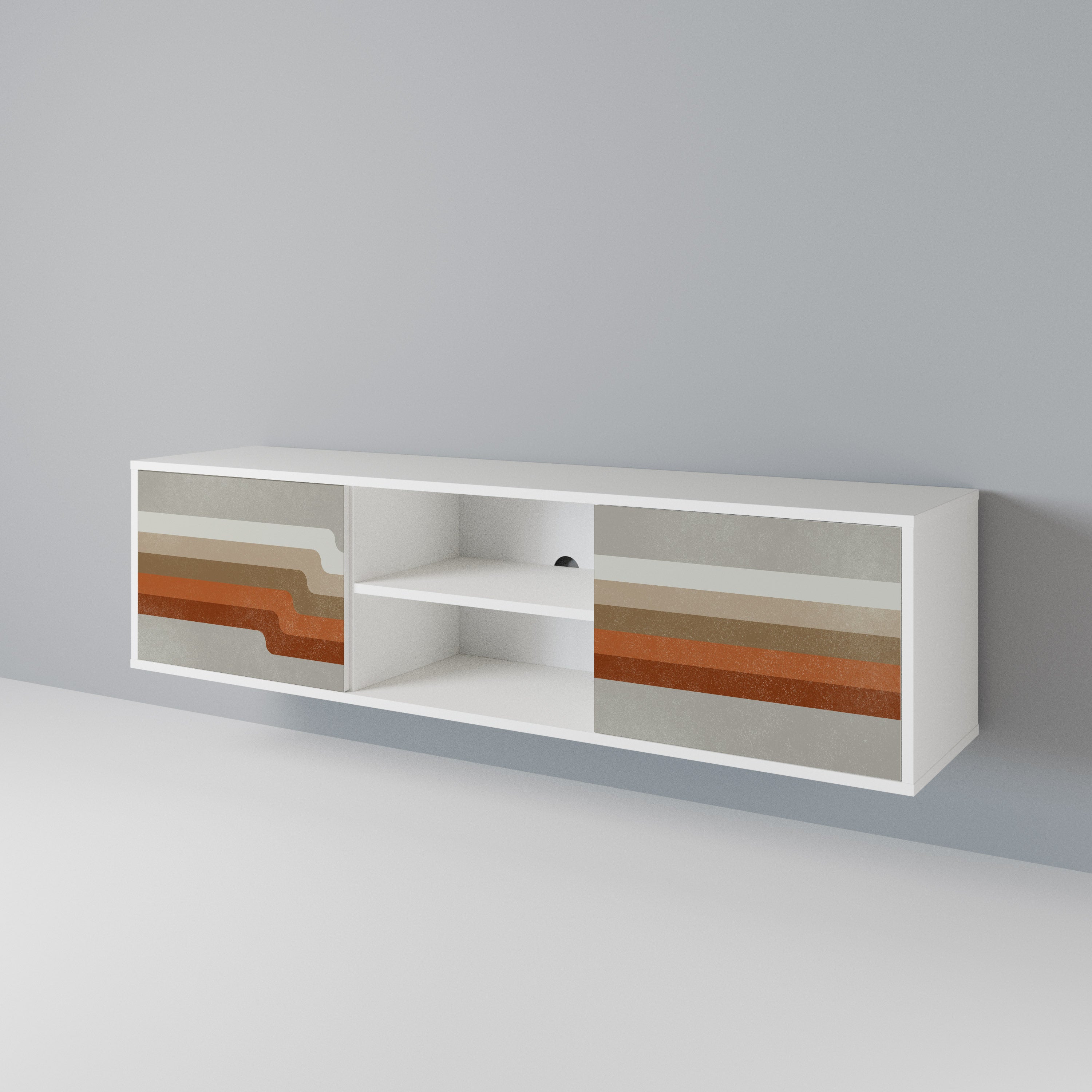 PECULIAR TRAIL Mueble de TV de 2 Puertas