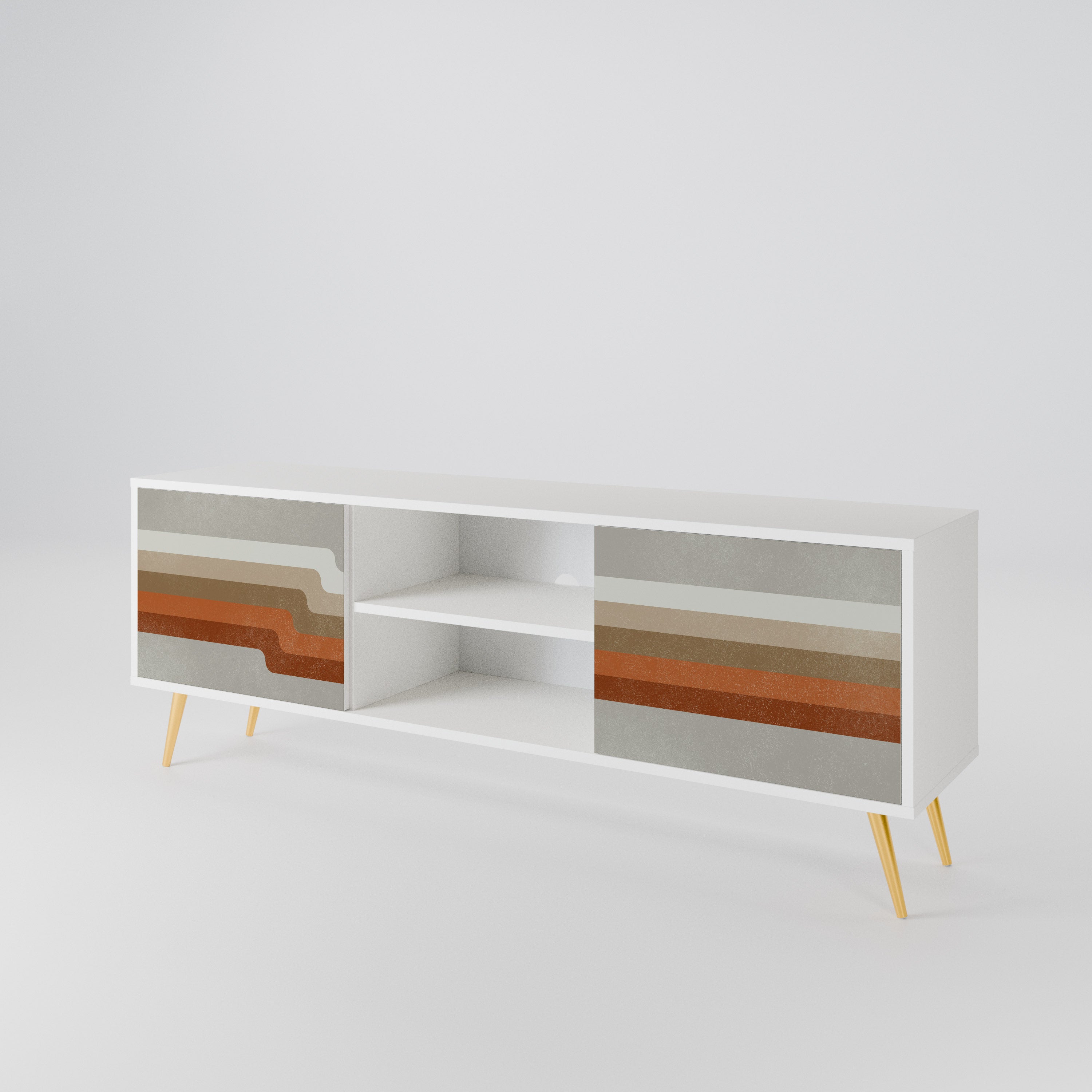 PECULIAR TRAIL Mueble de TV de 2 Puertas
