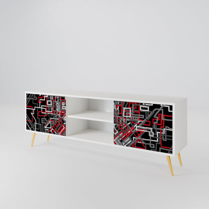 BROKEN LINES Mueble de TV de 2 Puertas