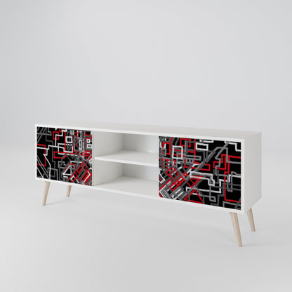 BROKEN LINES Mueble de TV de 2 Puertas