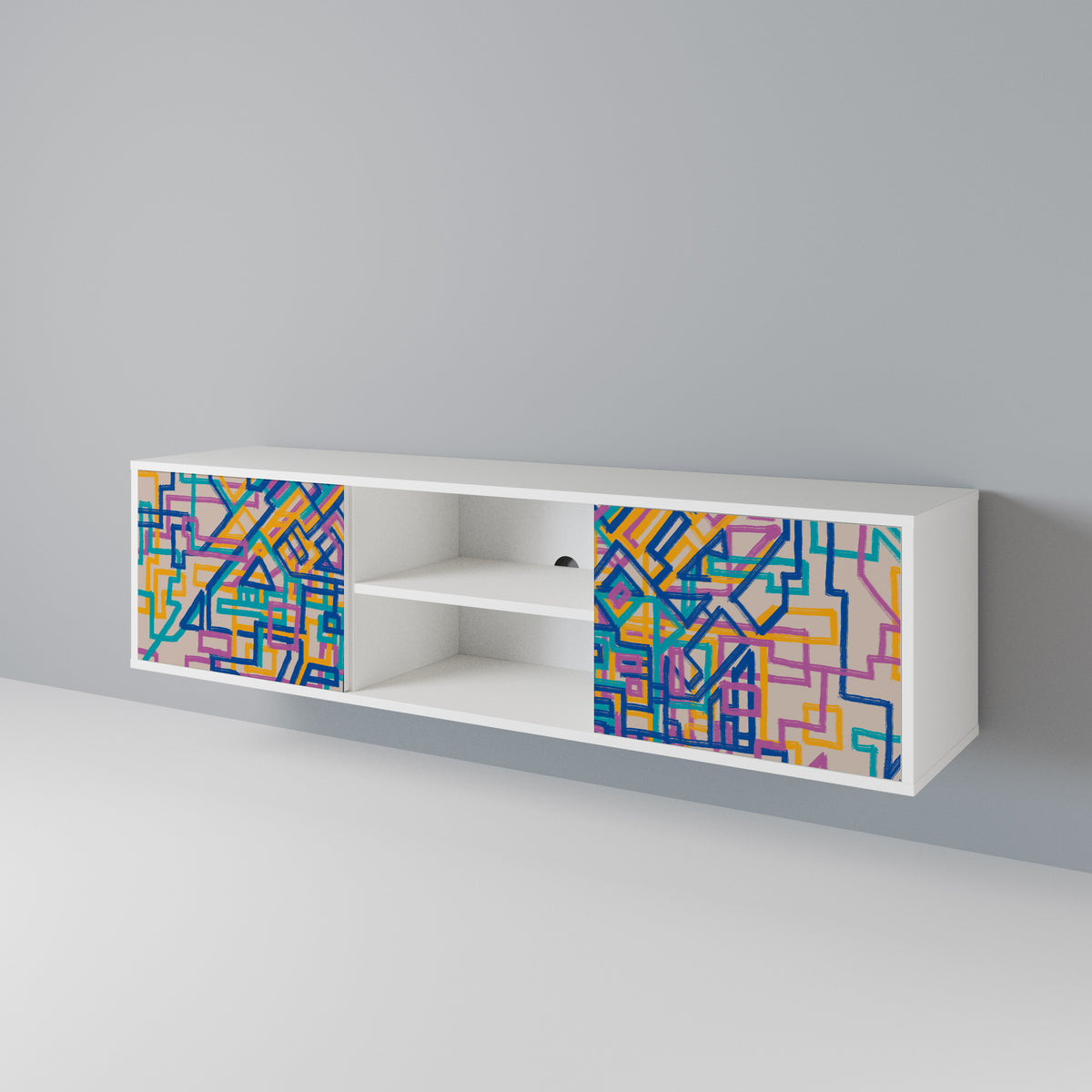 MEMORIES MAP Mueble de TV de 2 Puertas