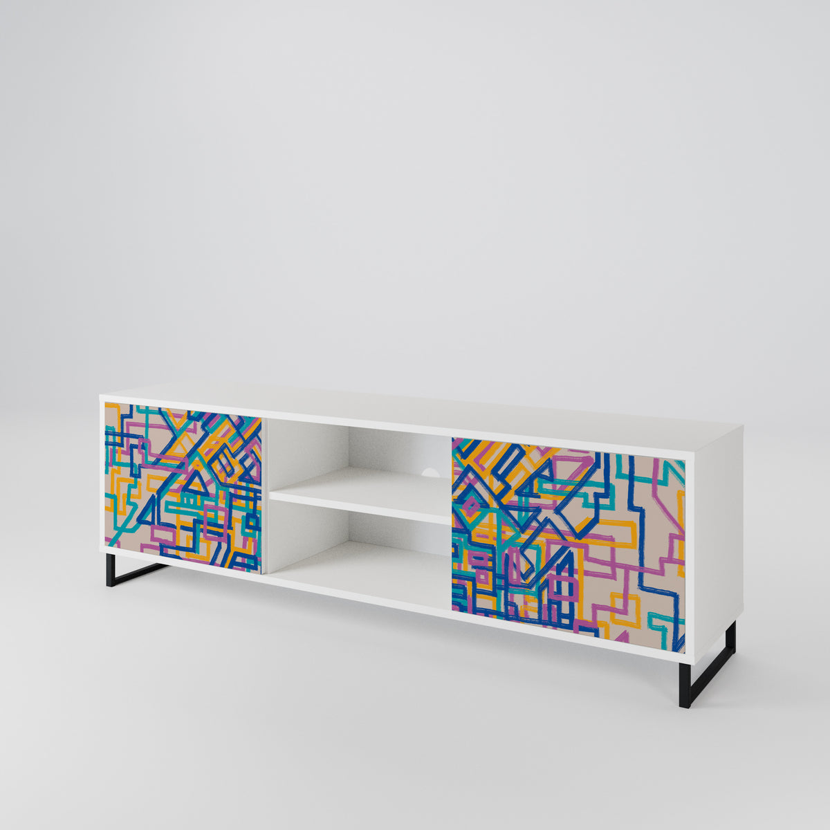 MEMORIES MAP Mueble de TV de 2 Puertas