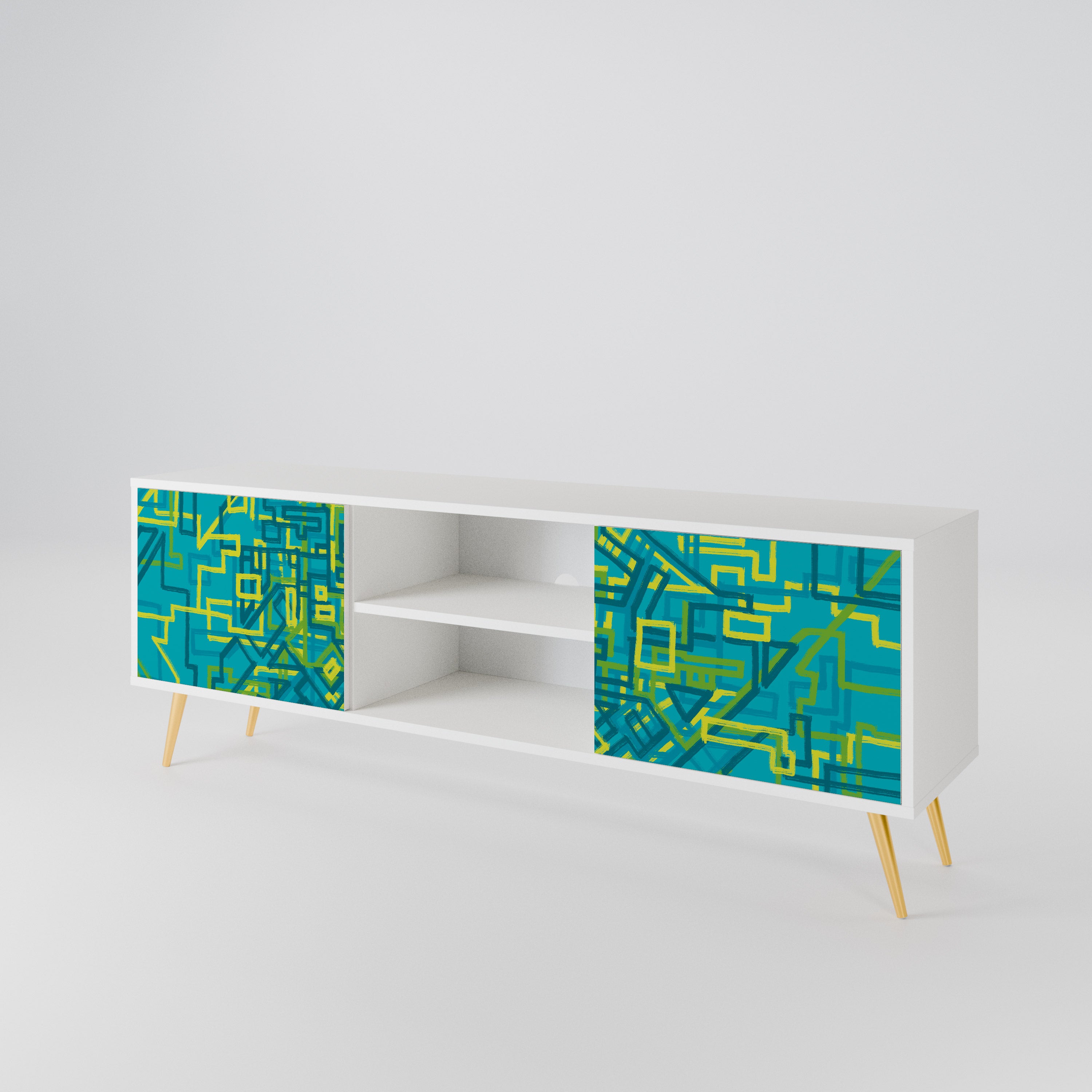 NOSTALGIC MEMORIES 2-Door TV Cabinet