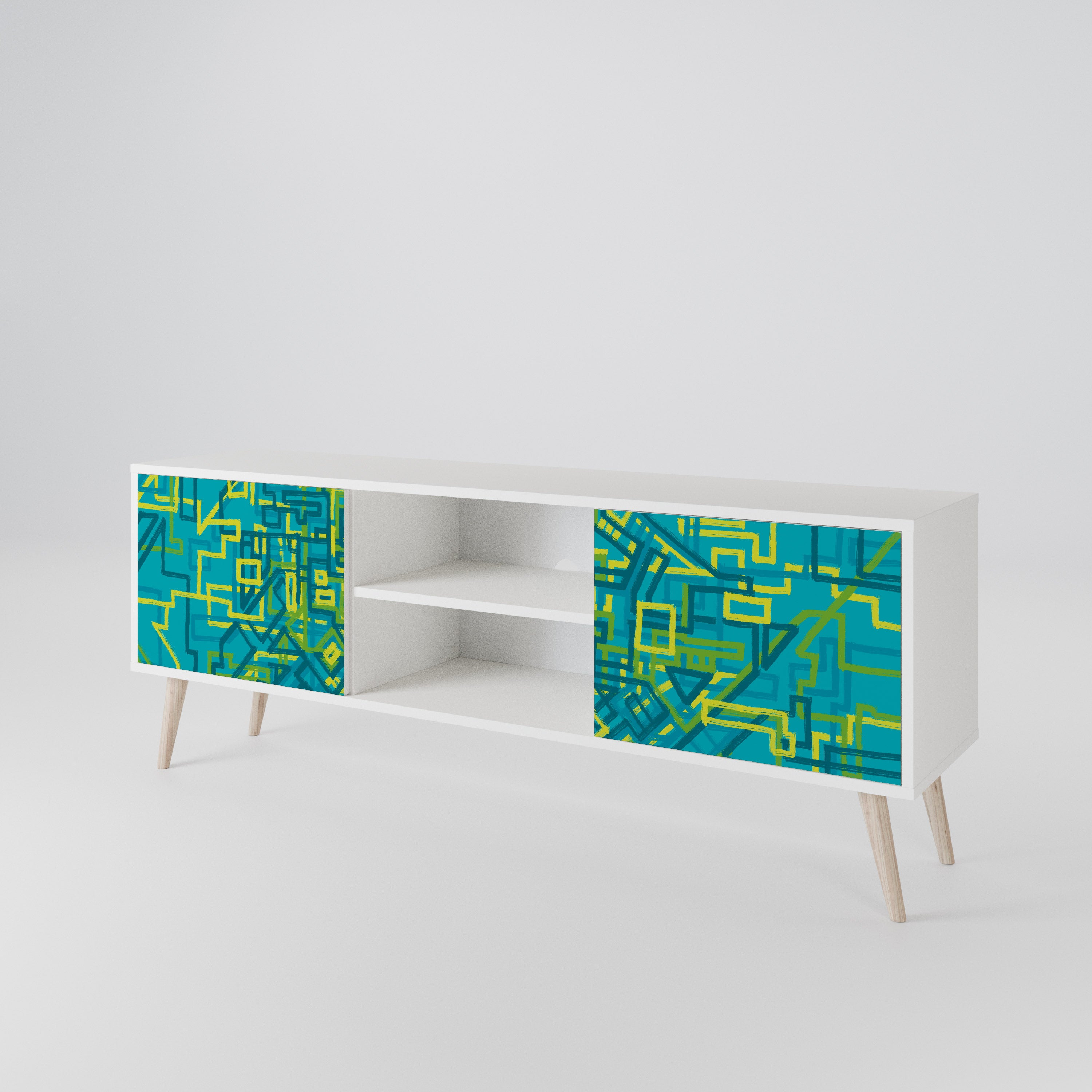NOSTALGIC MEMORIES 2-Door TV Cabinet