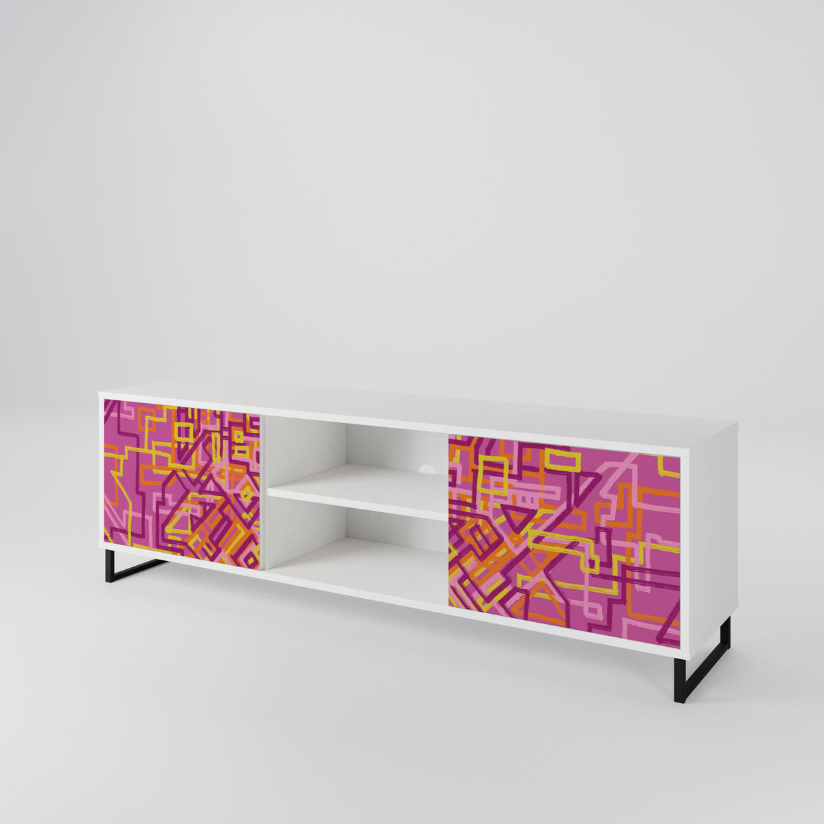 LOVELY MEMORIES Mueble de TV de 2 Puertas