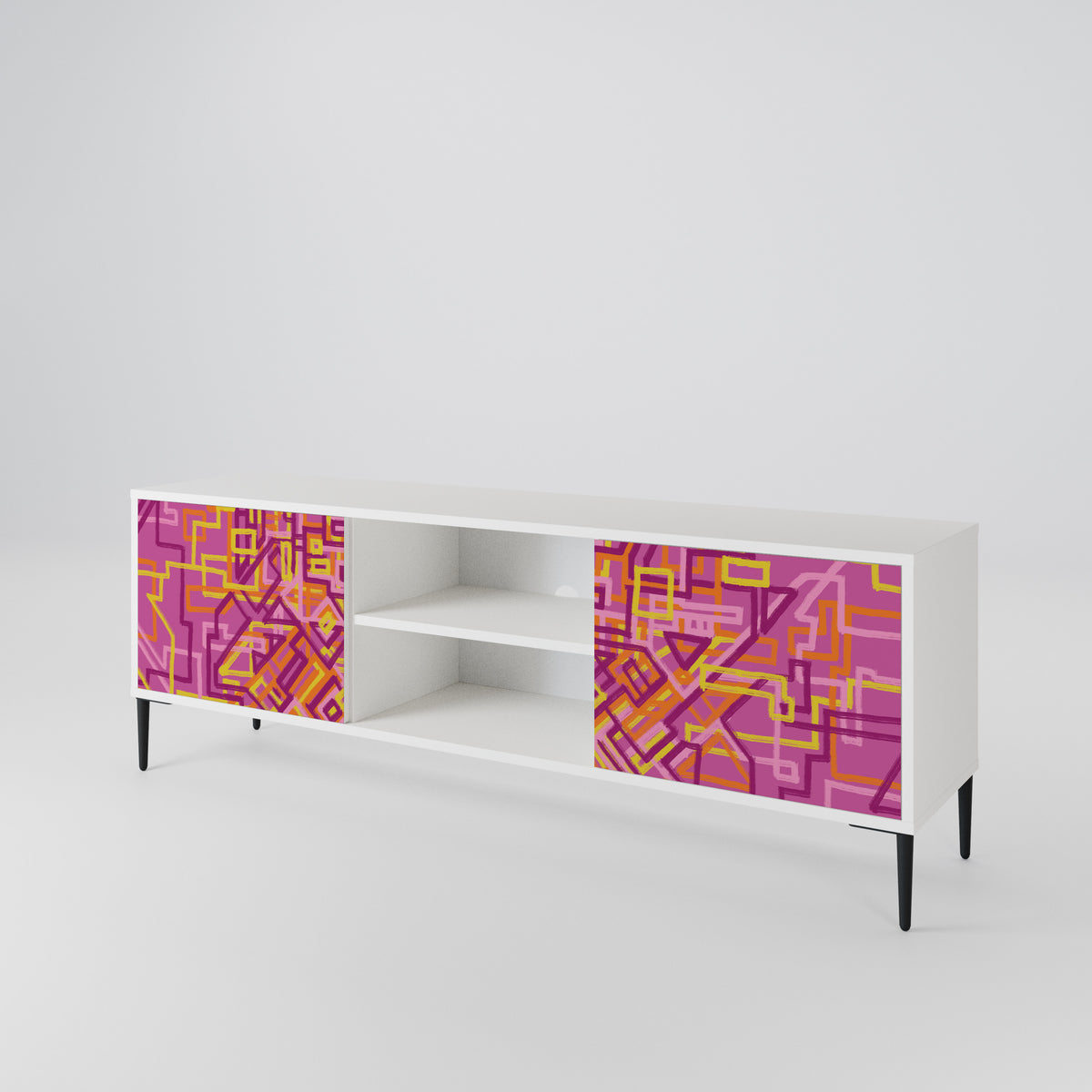 LOVELY MEMORIES Mueble de TV de 2 Puertas