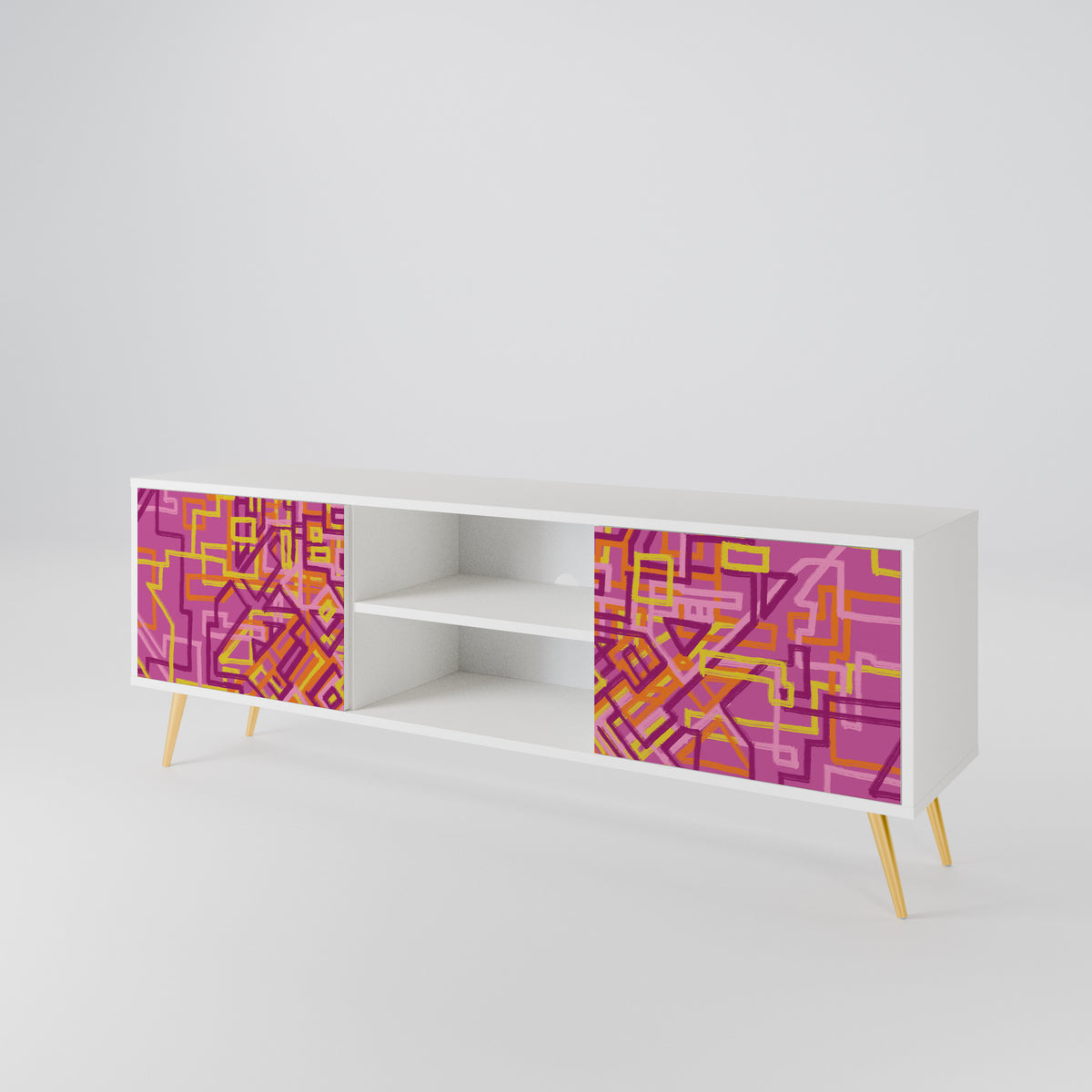 LOVELY MEMORIES Mueble de TV de 2 Puertas