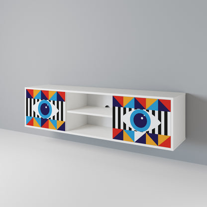 ABSTRACTION AND GEOMETRY Mueble de TV de 2 Puertas