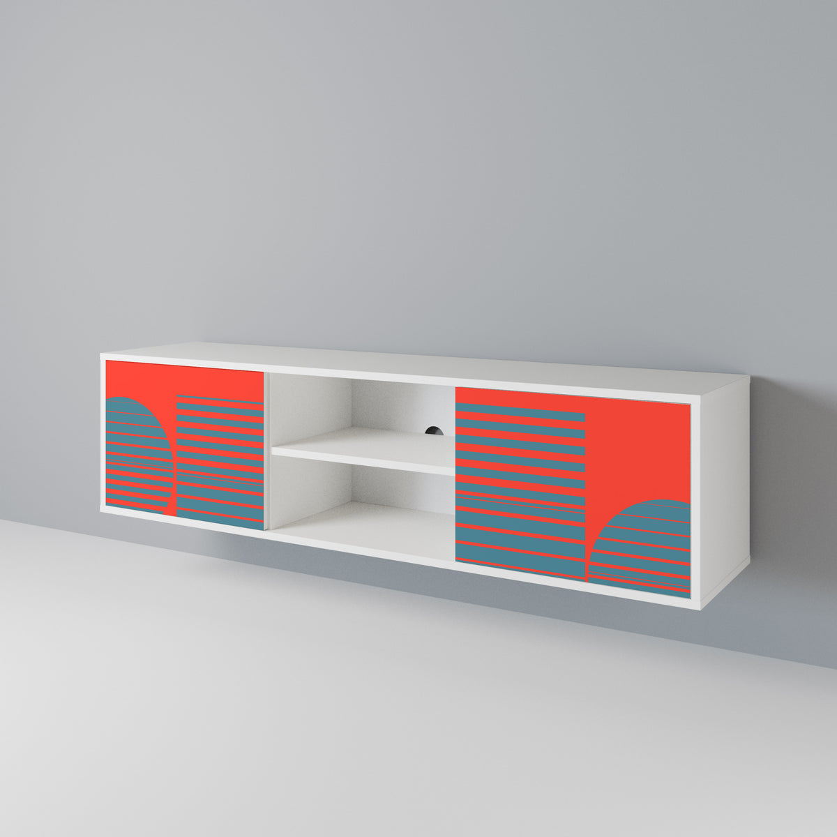 RISING GEOMETRY STARS Mueble de TV de 2 Puertas