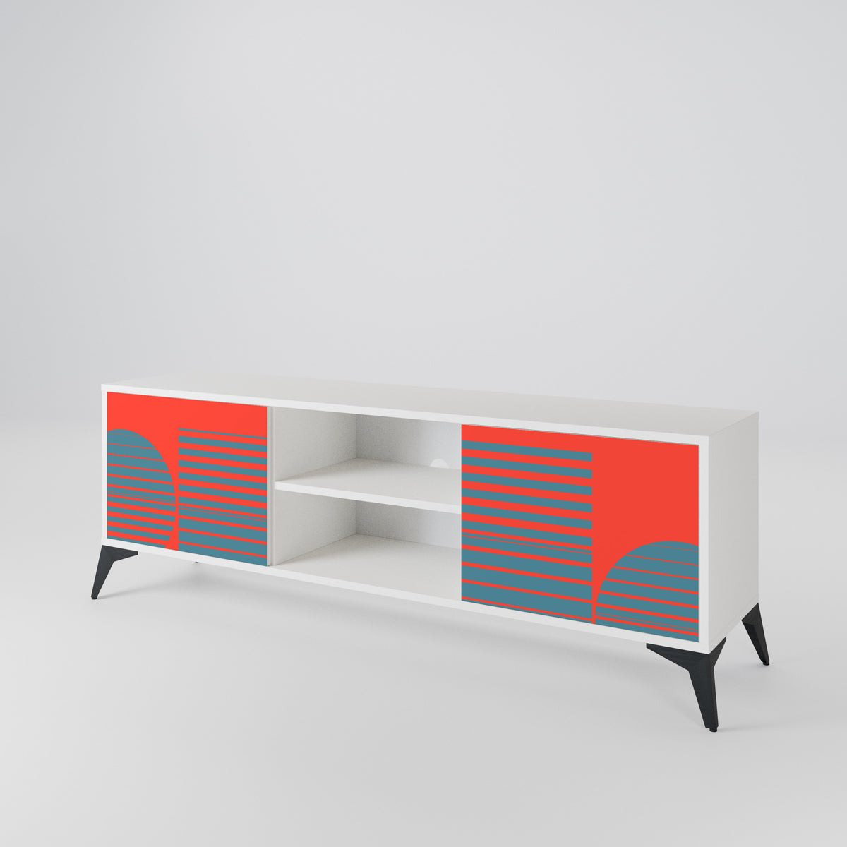 RISING GEOMETRY STARS Mueble de TV de 2 Puertas