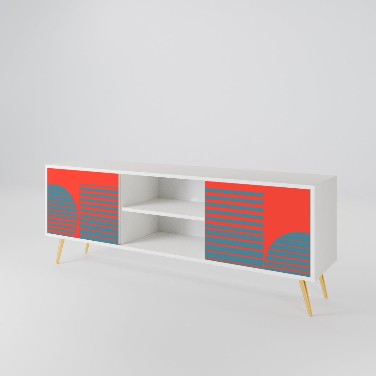 RISING GEOMETRY STARS Mueble de TV de 2 Puertas