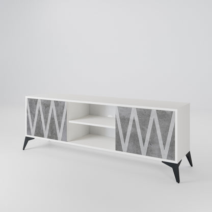 SOLID ZIG ZAG Mueble de TV de 2 Puertas