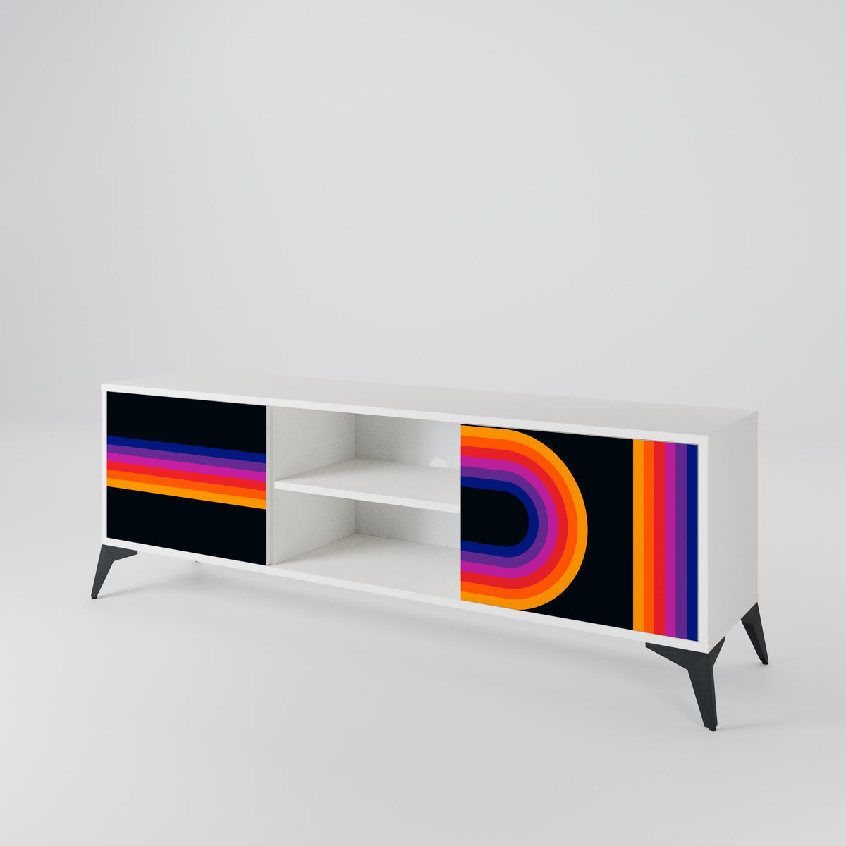BLINDED BY THE LIGHTS Mueble de TV de 2 Puertas