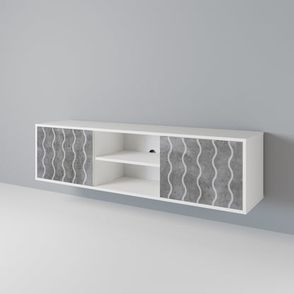 WAVES OF CONCRETE 2-Door TV Cabinet