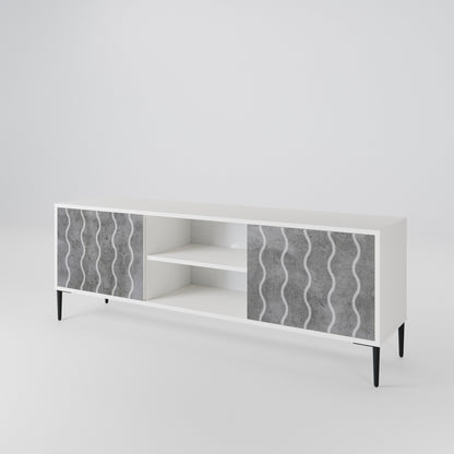WAVES OF CONCRETE 2-Door TV Cabinet