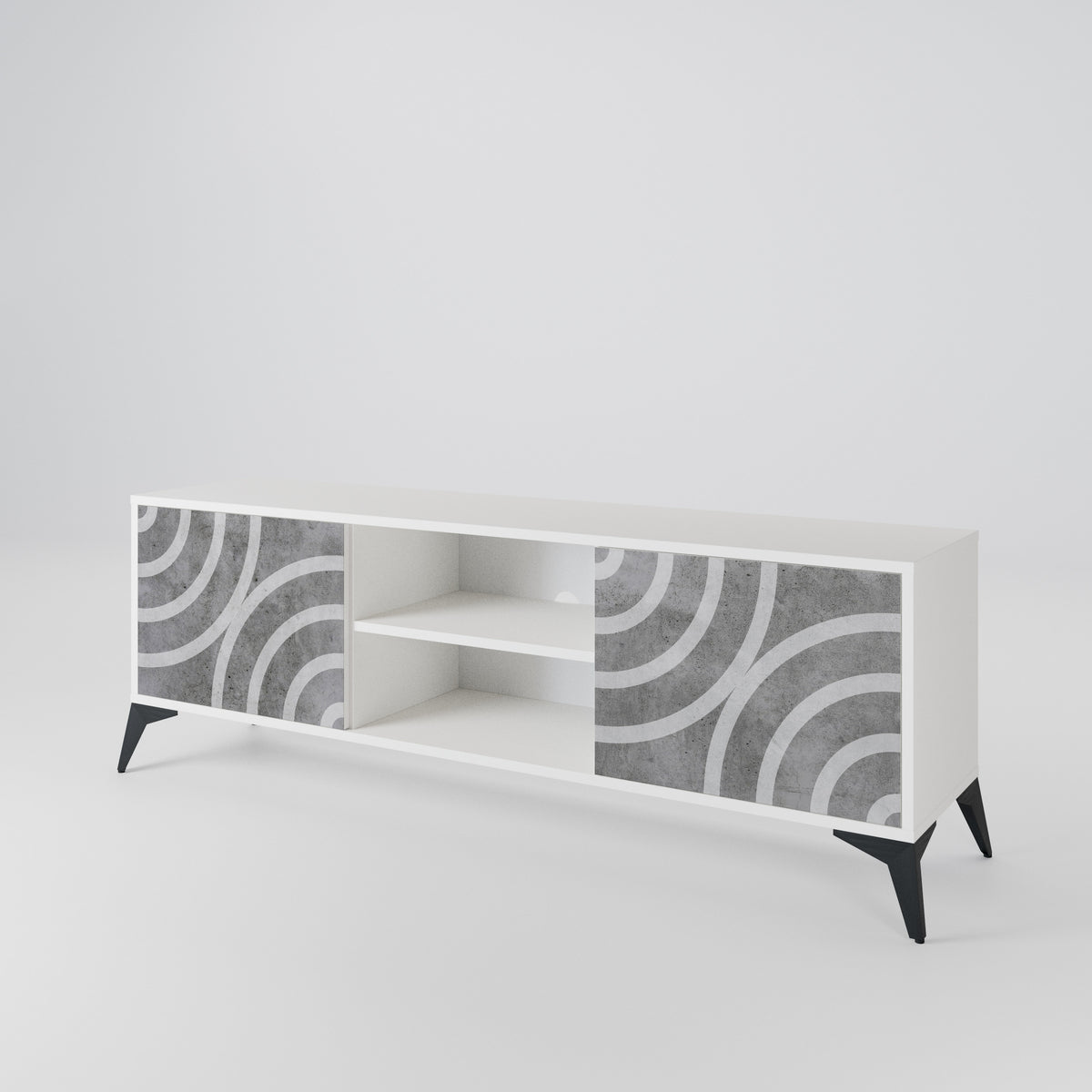 CIRCLE CONCRETE Mueble de TV de 2 Puertas