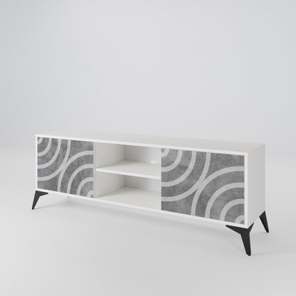 CIRCLE CONCRETE Mueble de TV de 2 Puertas