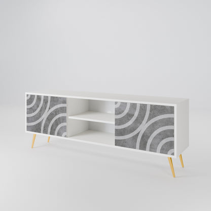 CIRCLE CONCRETE Mueble de TV de 2 Puertas