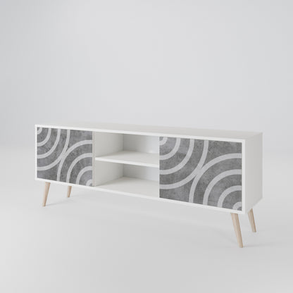CIRCLE CONCRETE Mueble de TV de 2 Puertas