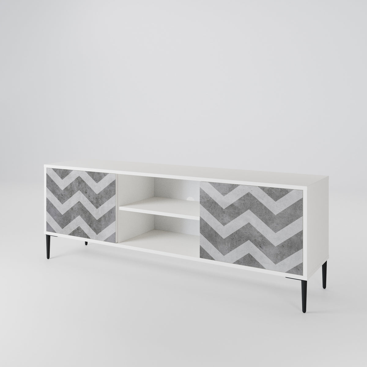 TOUGH ZIG ZAG 2-Door TV Cabinet
