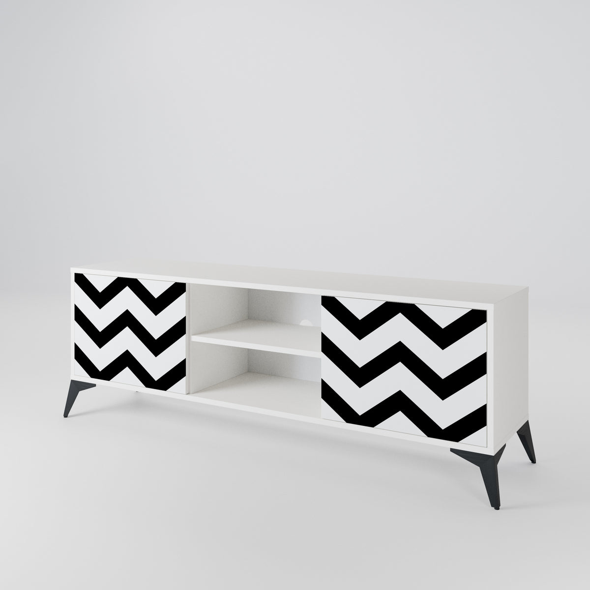 CLASSIC ZIG ZAG Mueble de TV de 2 Puertas