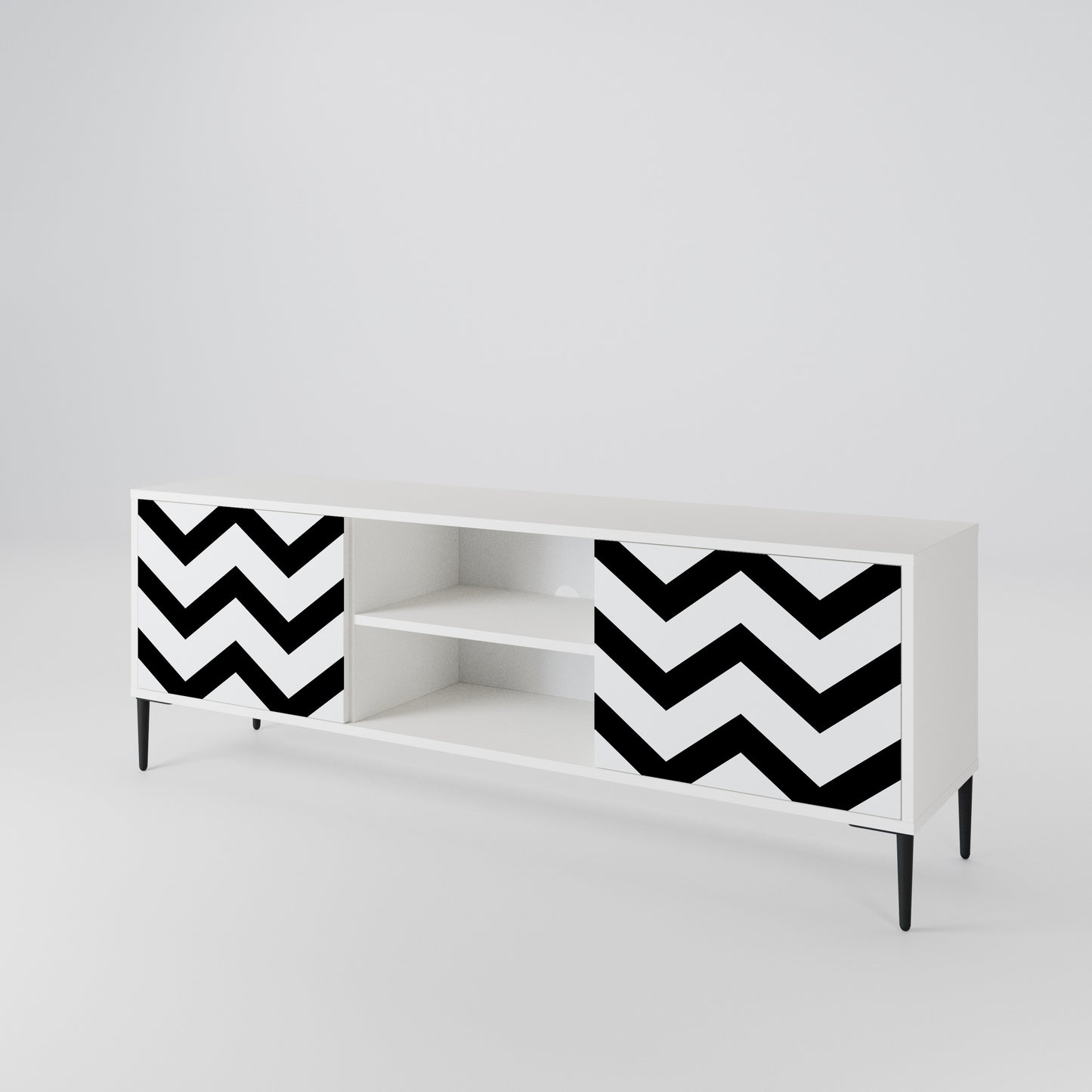 CLASSIC ZIG ZAG Mueble de TV de 2 Puertas