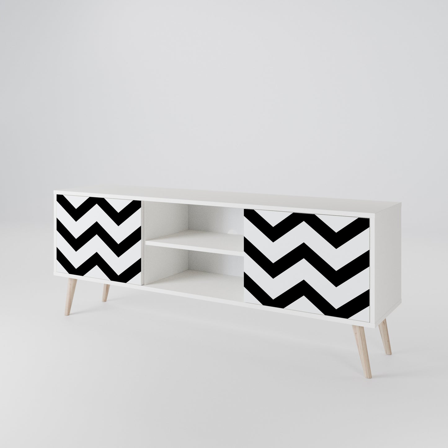 CLASSIC ZIG ZAG Mueble de TV de 2 Puertas