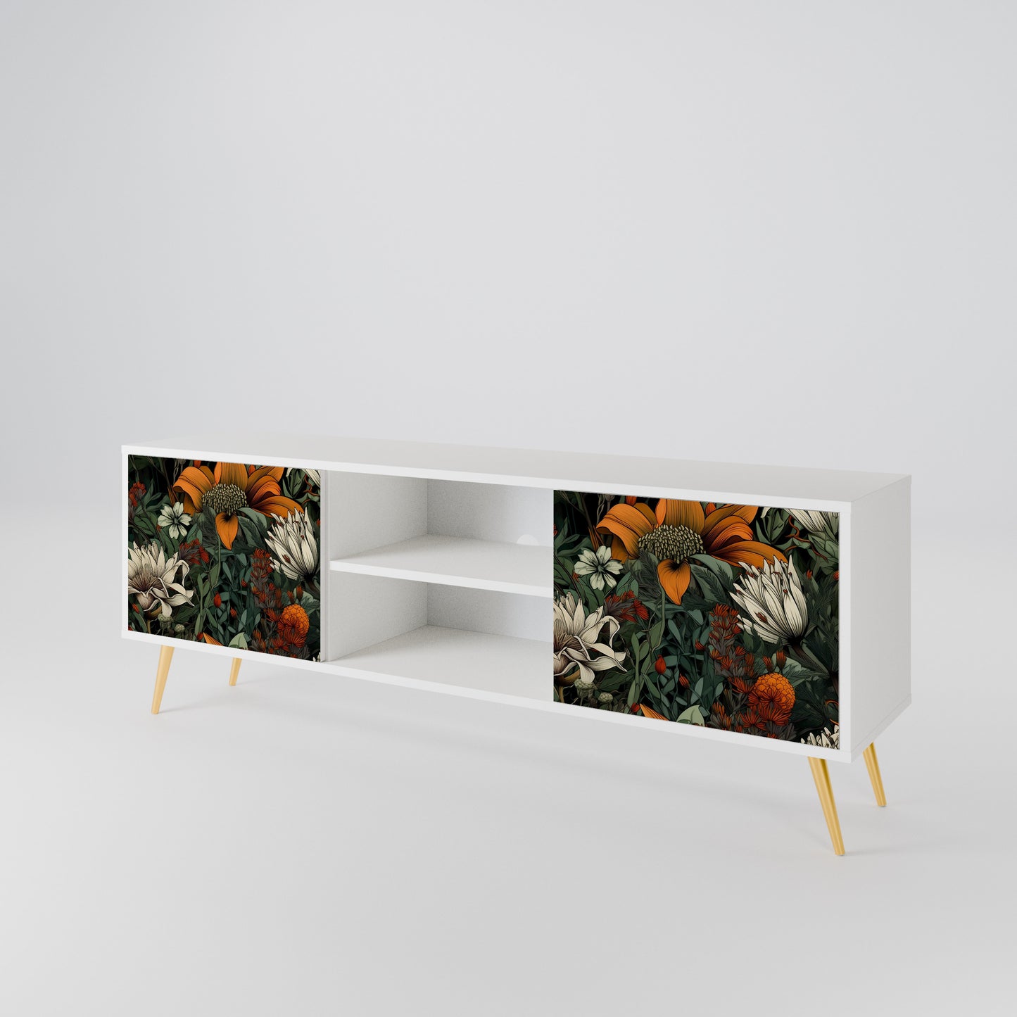MIDNIGHT SPROUT Mueble de TV de 2 Puertas