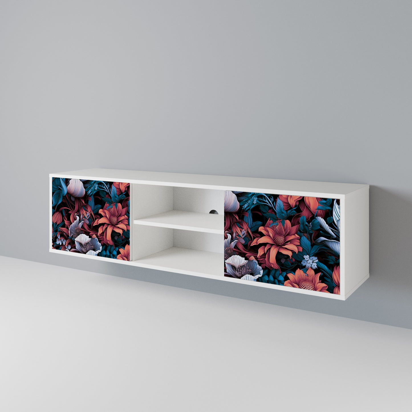 ETHEREAL BLOSSOMS Mueble de TV de 2 Puertas