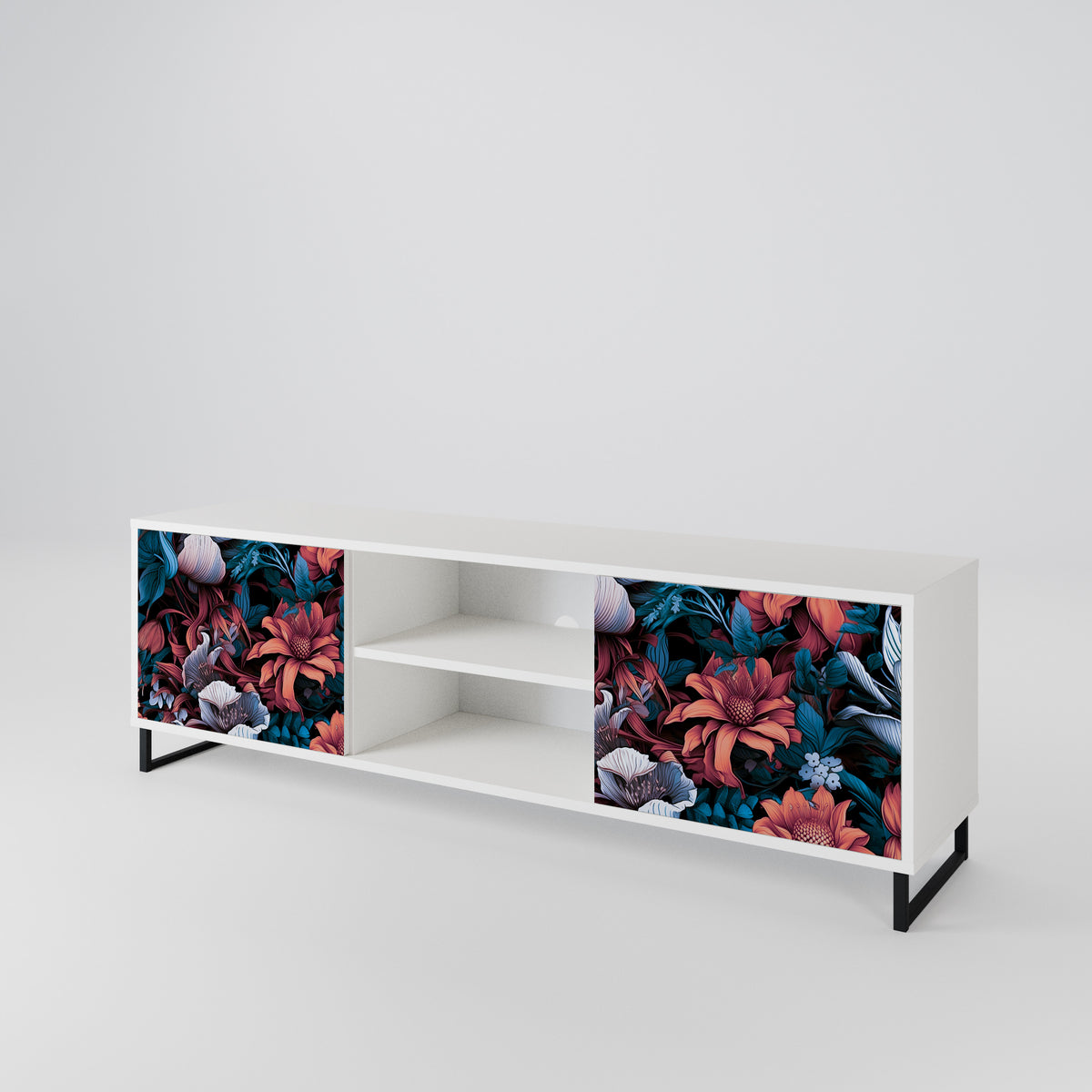 ETHEREAL BLOSSOMS Mueble de TV de 2 Puertas