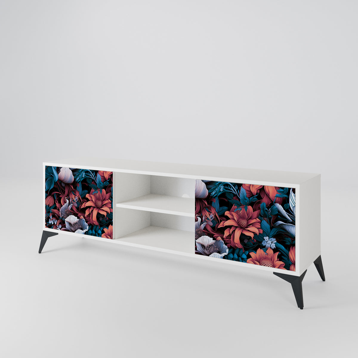 ETHEREAL BLOSSOMS Mueble de TV de 2 Puertas