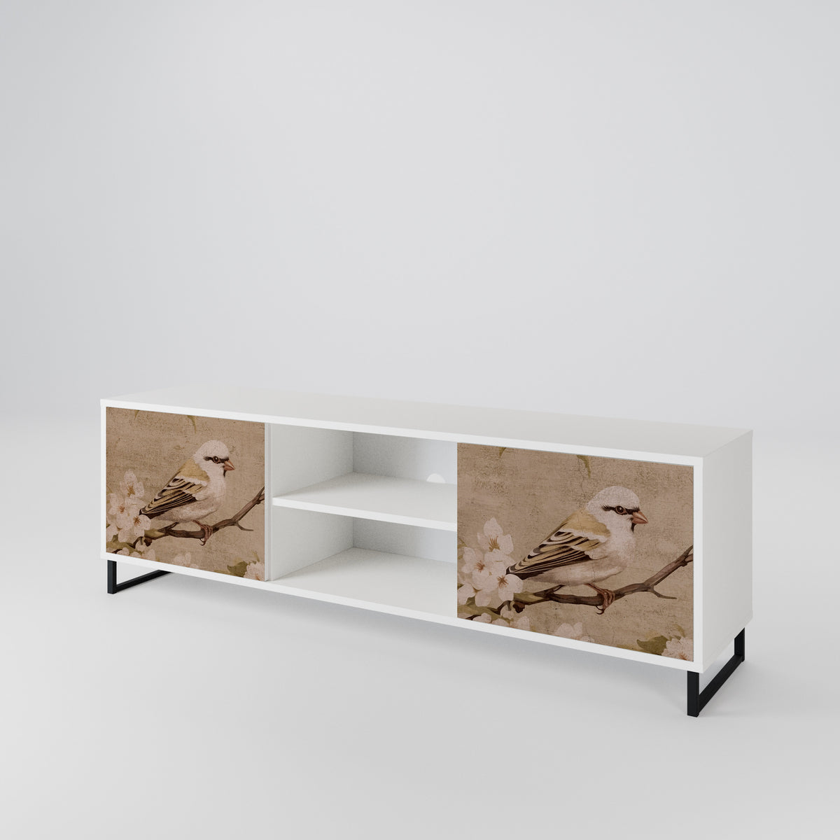 PETAL DISTINGUISH Mueble de TV de 2 Puertas
