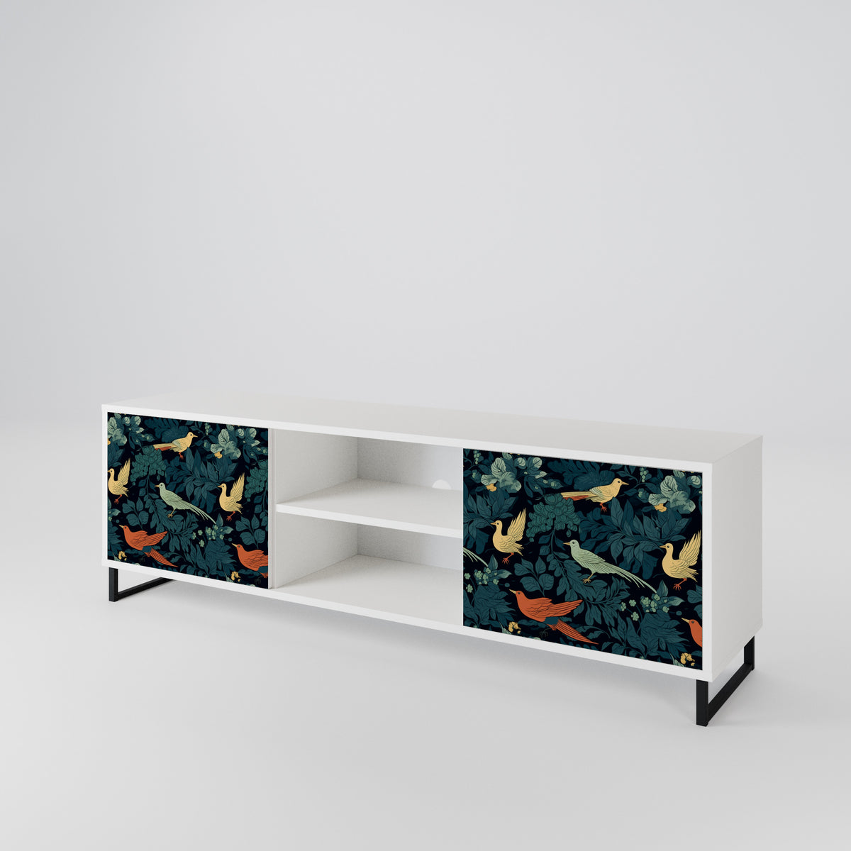 FOWL ORNAMENT Mueble de TV de 2 Puertas