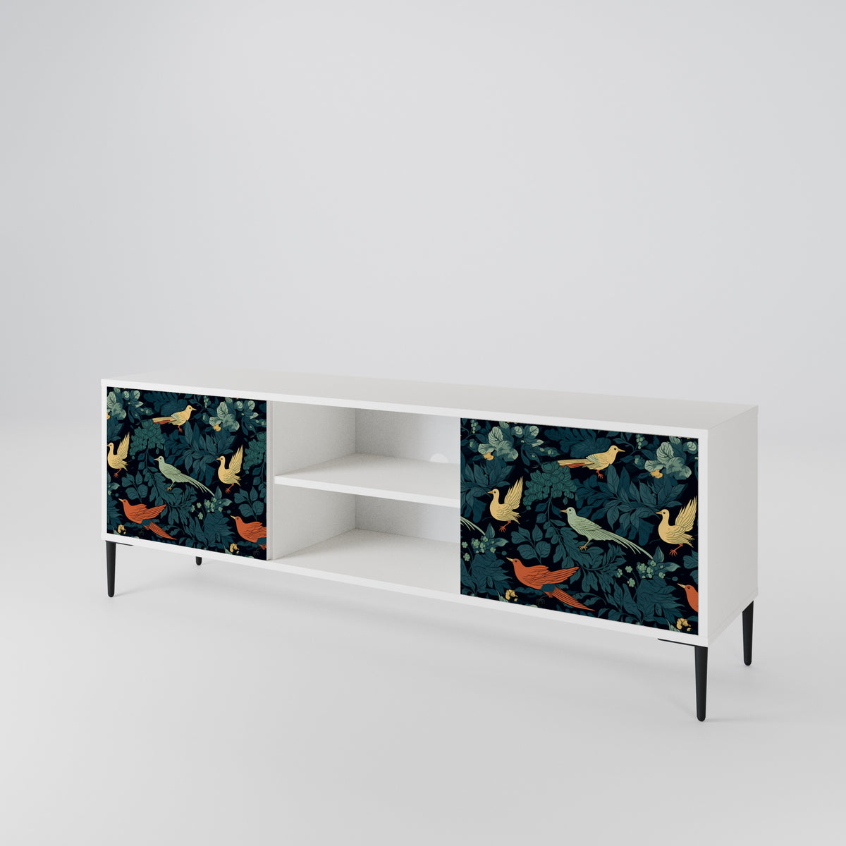 FOWL ORNAMENT Mueble de TV de 2 Puertas