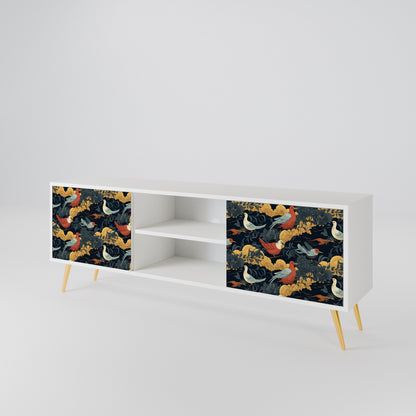 FOWLY DAZE Mueble de TV de 2 Puertas