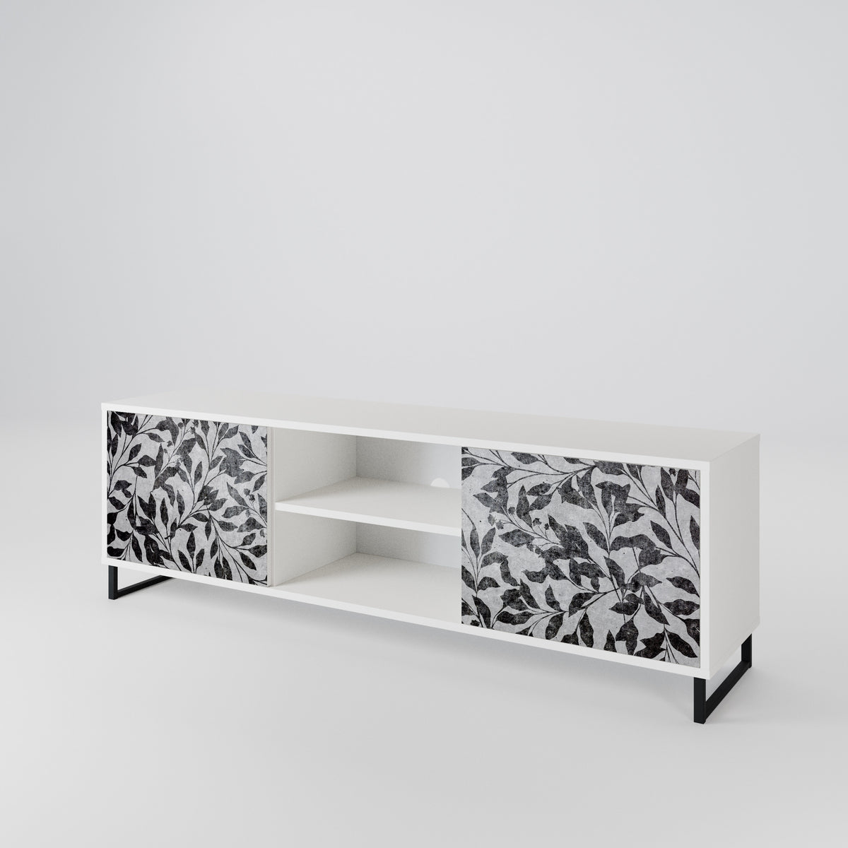 CHARCOAL SPROUT Mueble de TV de 2 Puertas