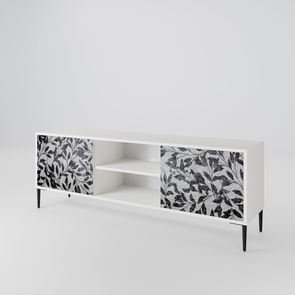 CHARCOAL SPROUT Mueble de TV de 2 Puertas