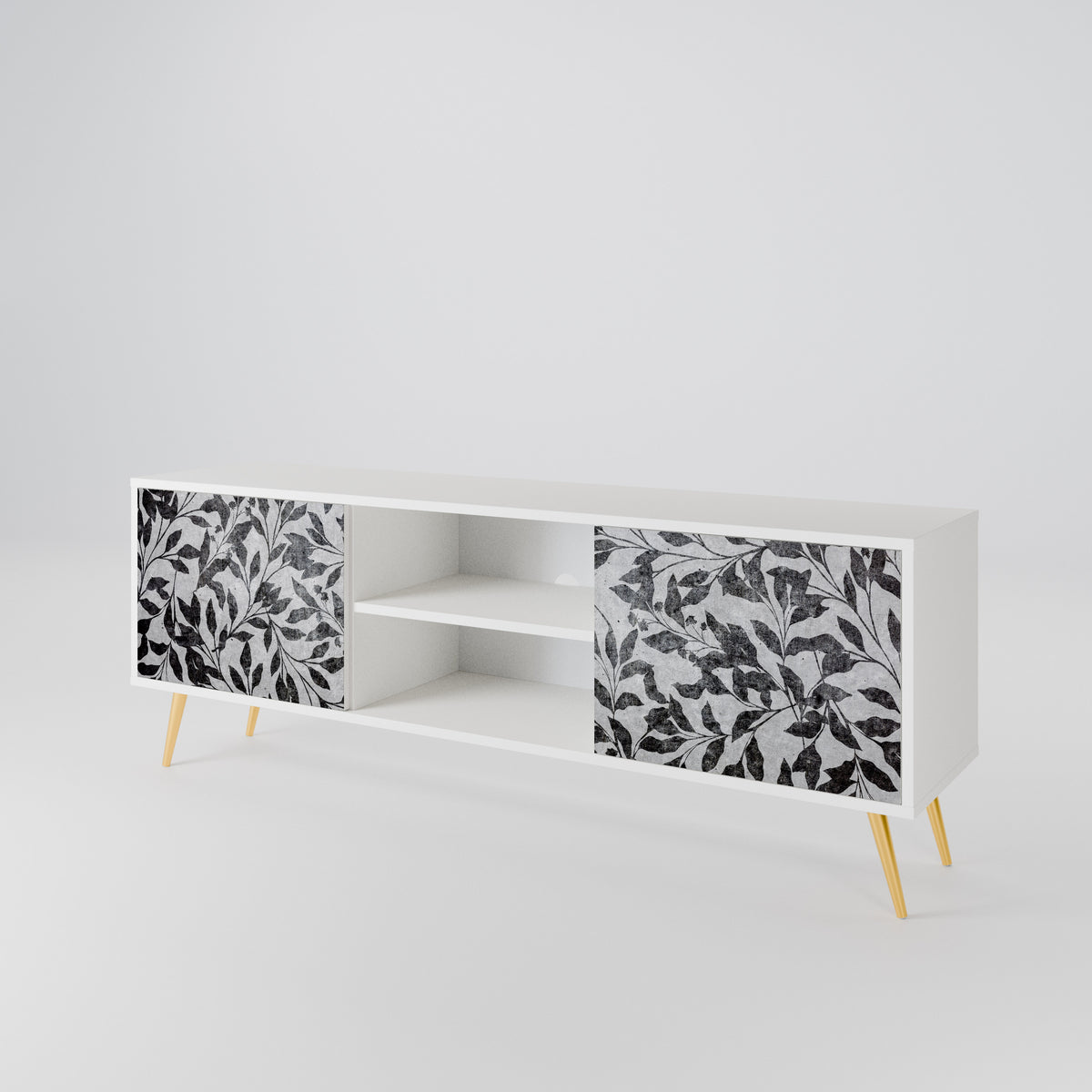 CHARCOAL SPROUT Mueble de TV de 2 Puertas