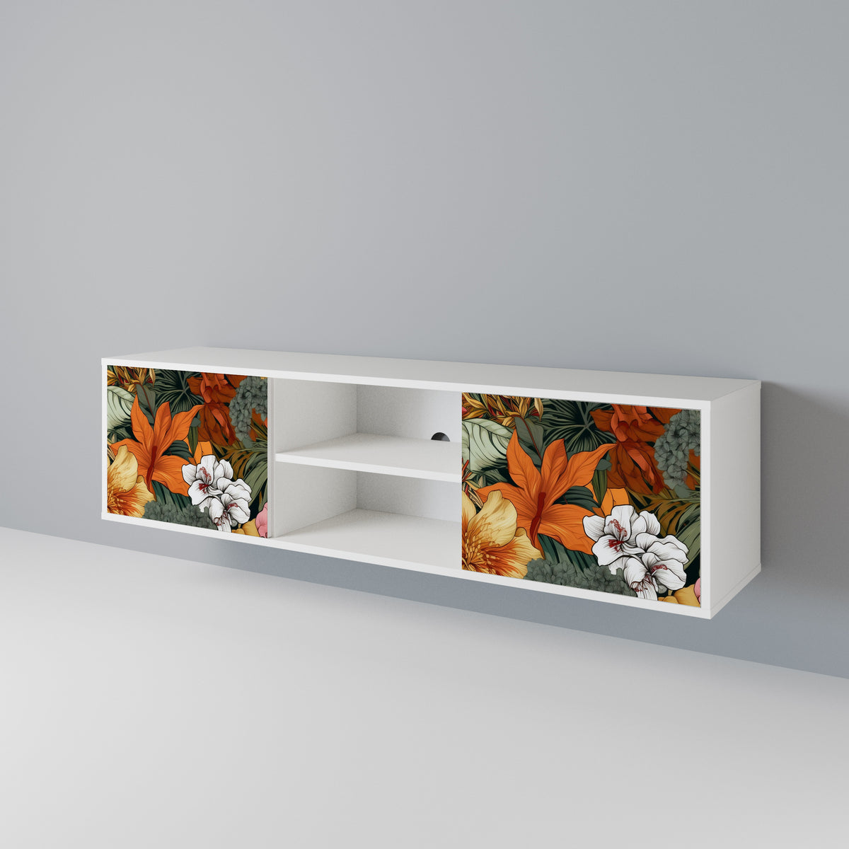 RADIANT FLORA Mueble de TV de 2 Puertas
