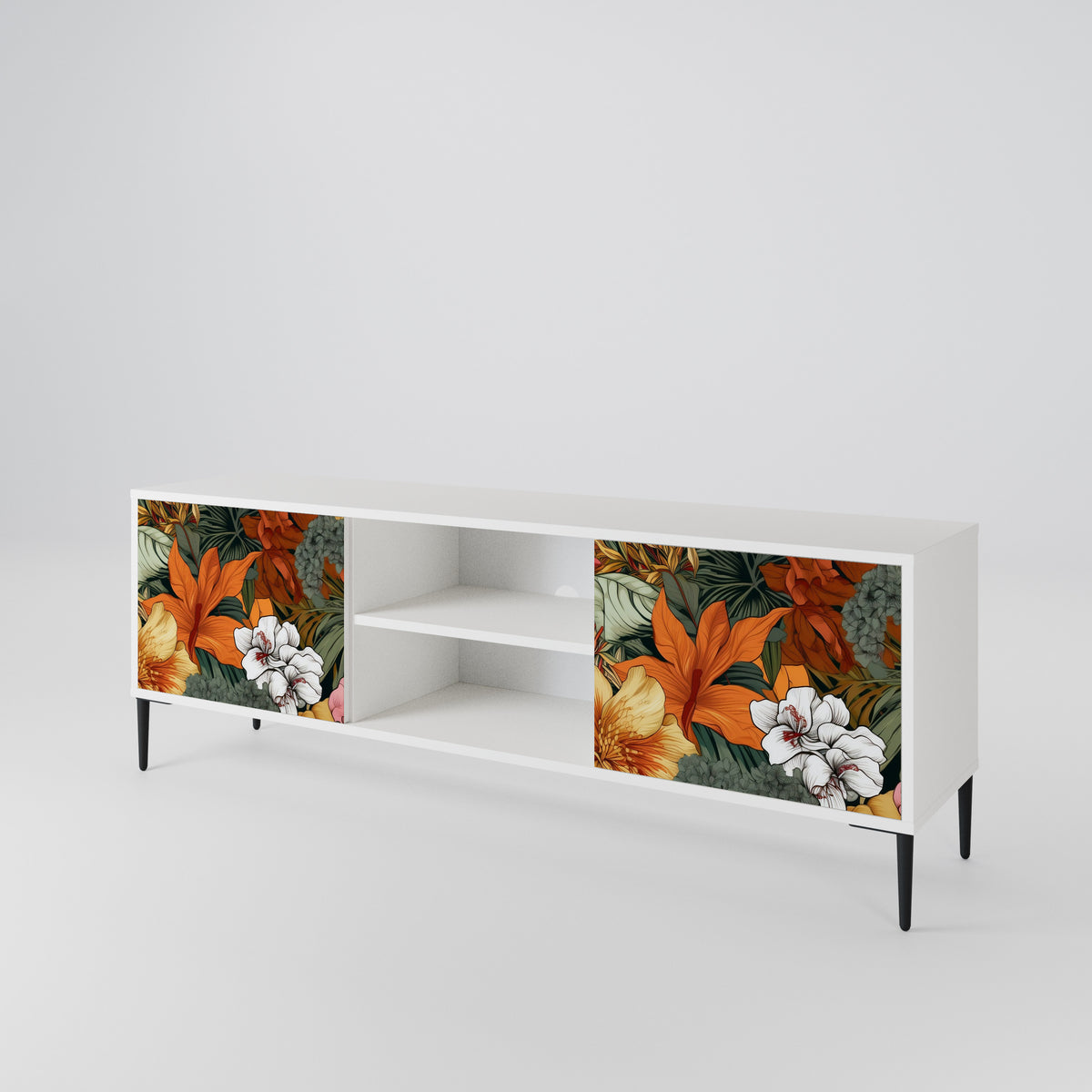 RADIANT FLORA Mueble de TV de 2 Puertas