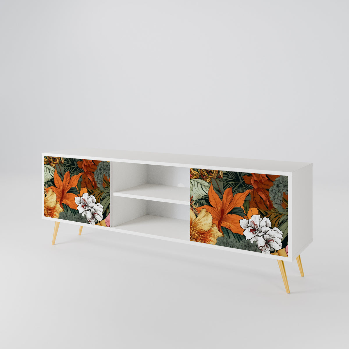 RADIANT FLORA Mueble de TV de 2 Puertas