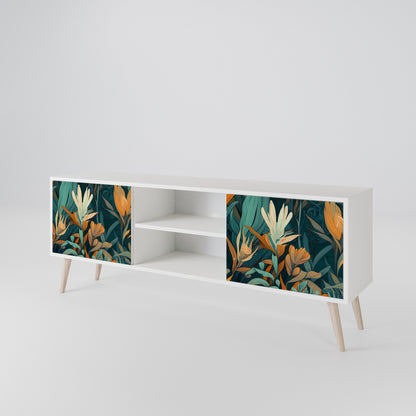 FLORAL SERENITY Mueble de TV de 2 Puertas