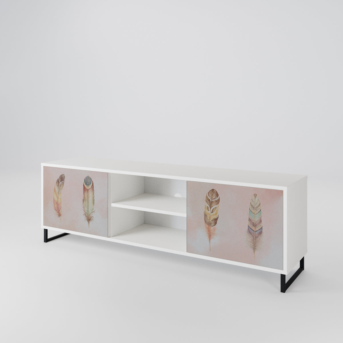 THE DELIQUESCE Mueble de TV de 2 Puertas