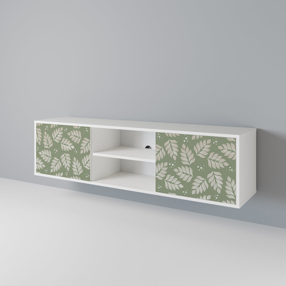 LEAVES ON GREEN Mueble de TV de 2 Puertas