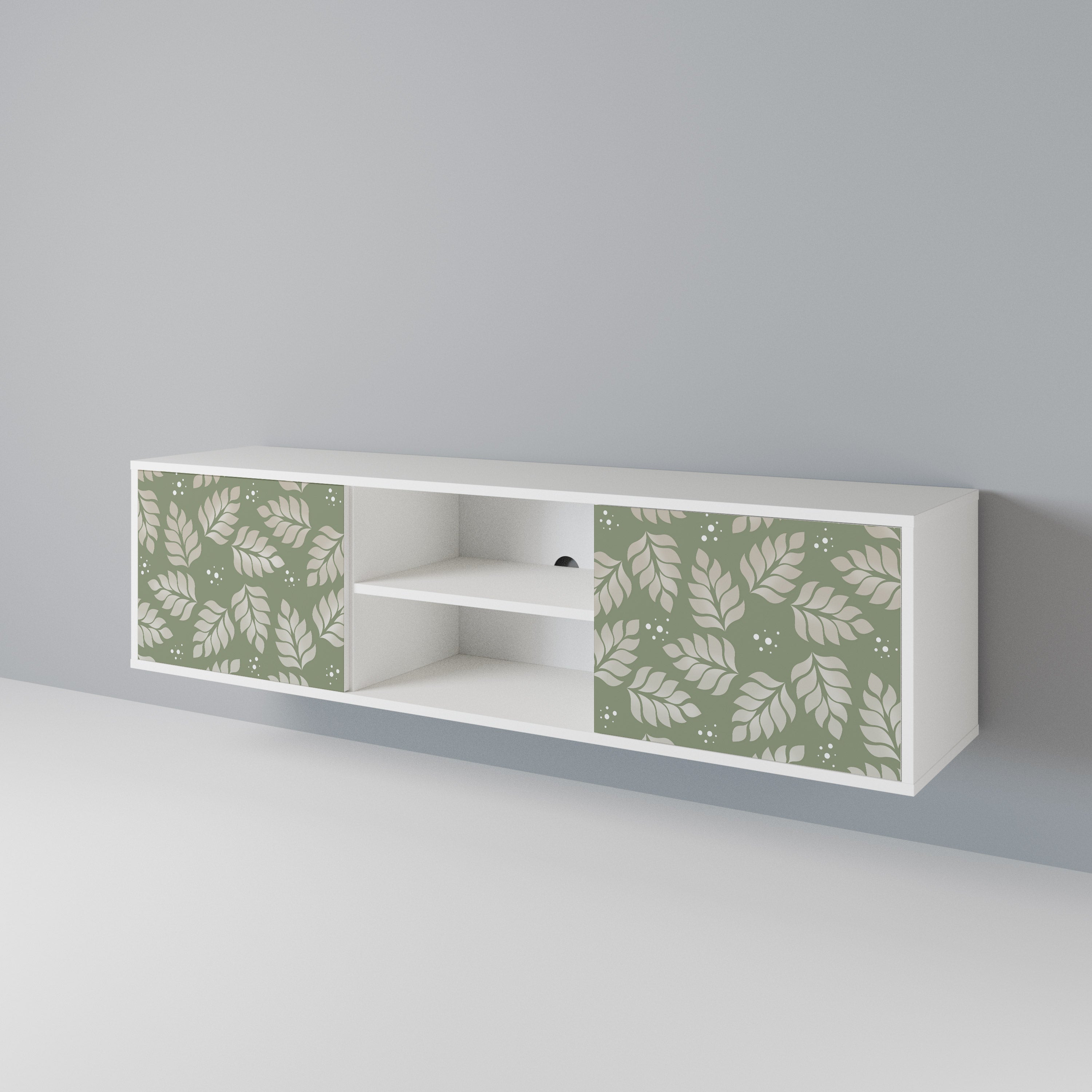 LEAVES ON GREEN Mueble de TV de 2 Puertas