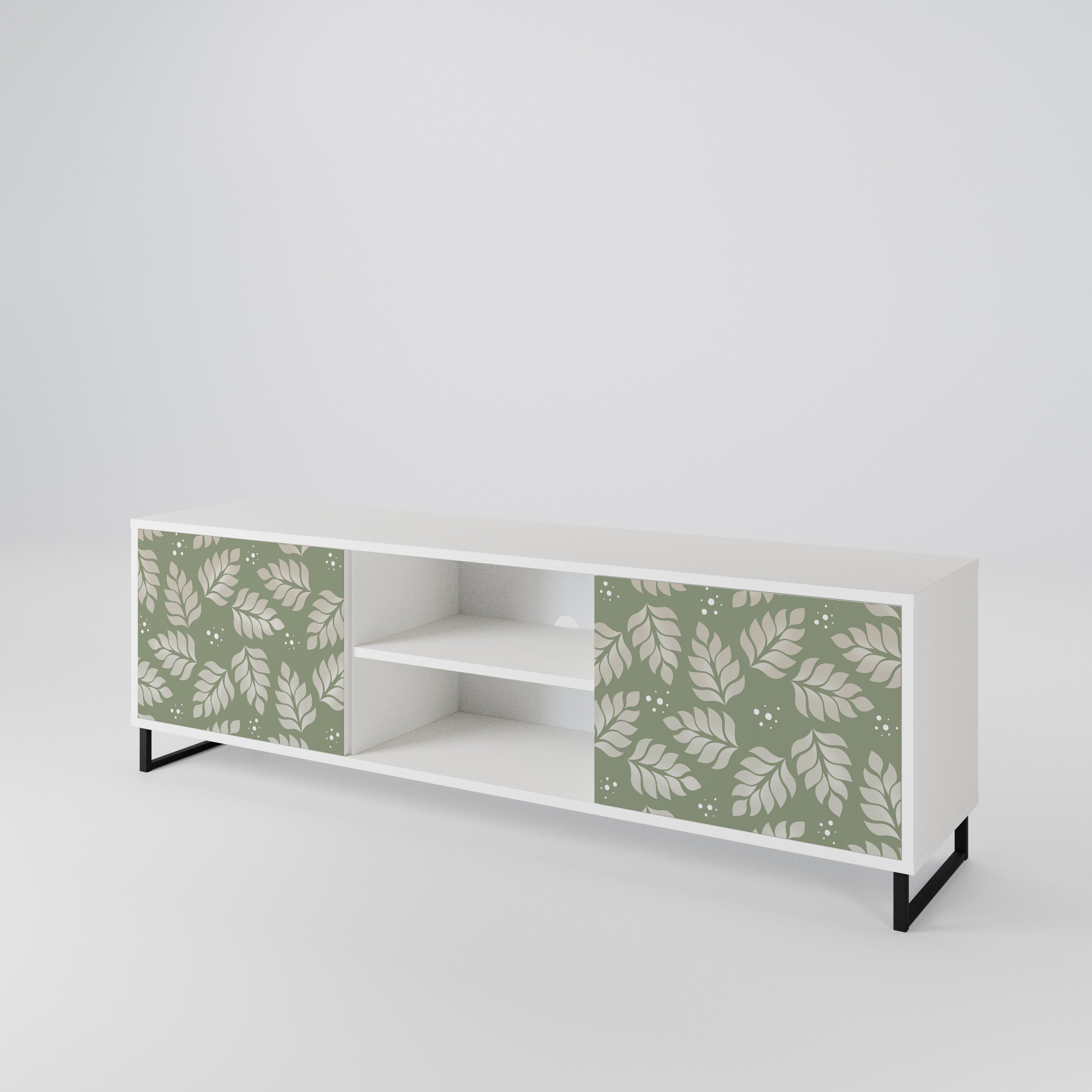 LEAVES ON GREEN Mueble de TV de 2 Puertas