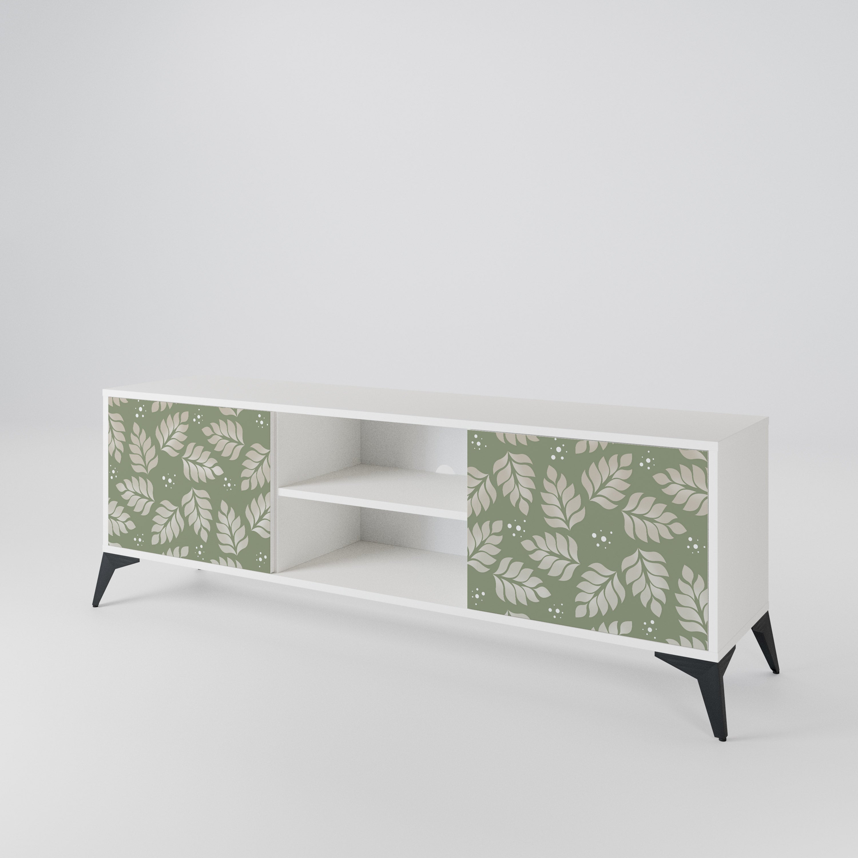 LEAVES ON GREEN Mueble de TV de 2 Puertas
